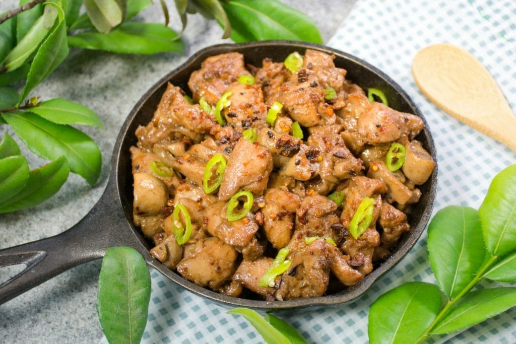 Delicious Brown Chicken Salpicao With Garlic And Chili